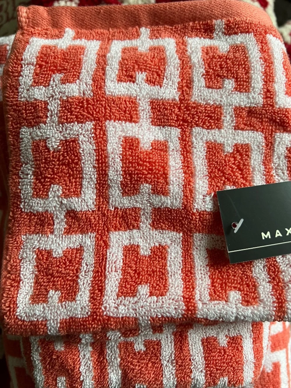 MAX STUDIO clementine orange towel set ~ guest ~ dorm room NWT